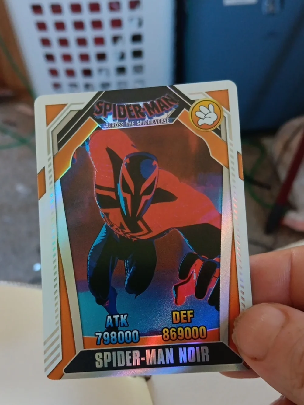 Marvel Spider-Man Noir Holographic Trading Card - Orange/Black
